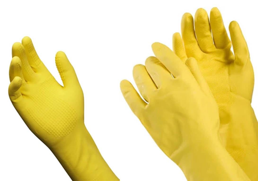 Rubber gloves yellow 50g 1 pair Size L / M
